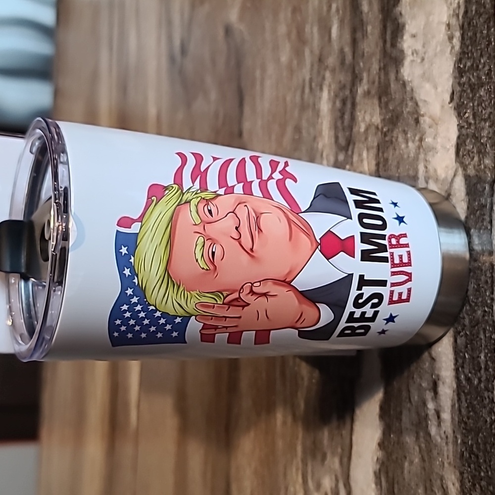 White Tumbler with Graphic Design 20oz